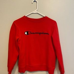 Red Champion Crewneck